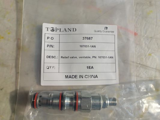 Varco Top Drive Replacement Parts Relief Valve Ventable PN107031-1AN