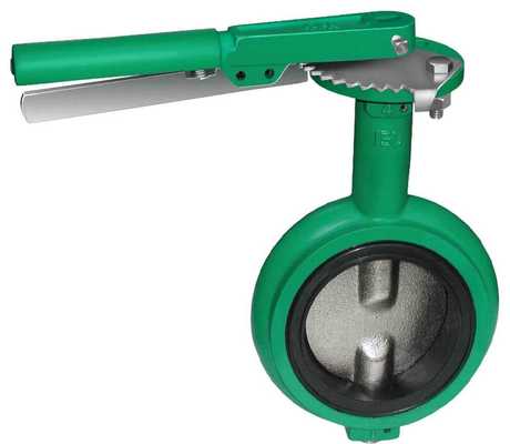 Wafer-style butterfly valve