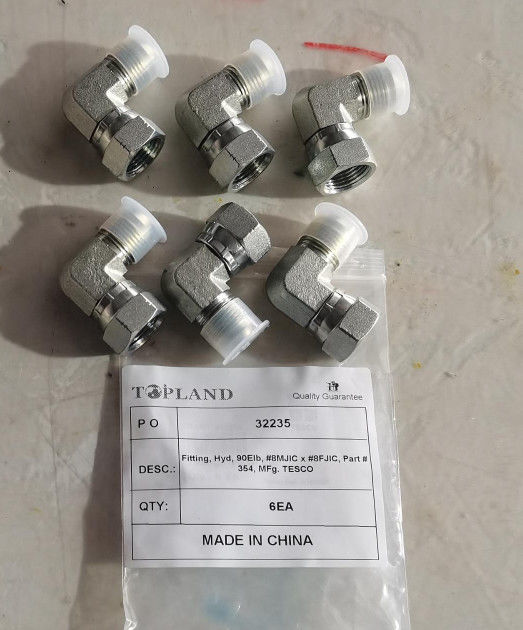 Tesco Elbow Tube Fitting Pn 354 Fitting 90elb 8mjic X 8fjic Top Drive Spare Parts